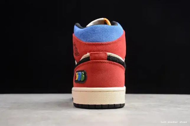 Reps LUCY Fearless Great Air Jordan Blue 1 the SE Mid CU2805-100 0406